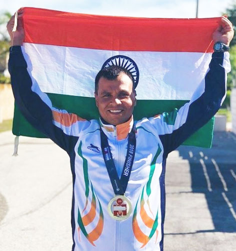 Indian Running Day Face of the event MARCOS PRAVEEN TEOTIA runner