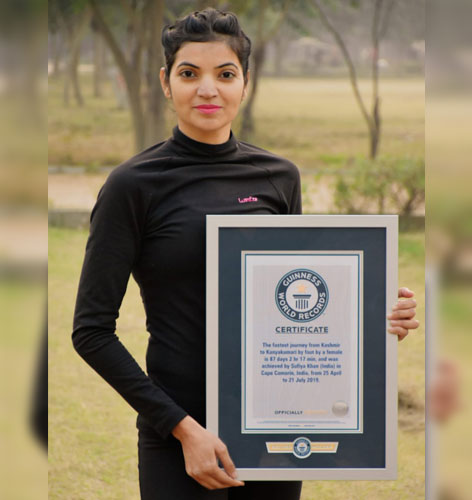 Indian Running Day Face of the event Sufiya Sufi runner